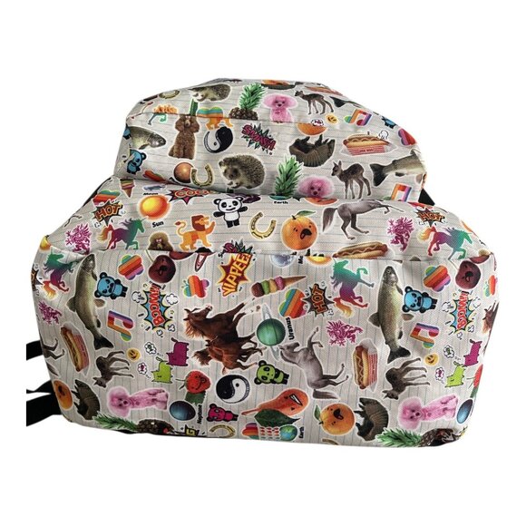 JanSport SuperBreak Backpack – Emoji Sticker Print – 15x13x9x5 - Picture 3 of 8
